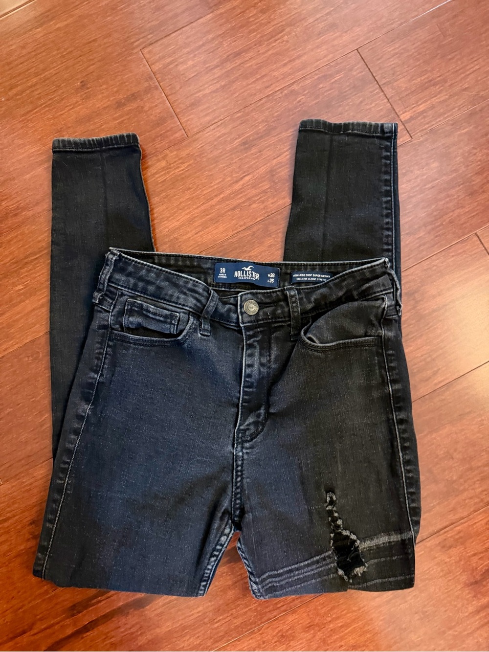 Hollister Washed Black Skinny Jeans